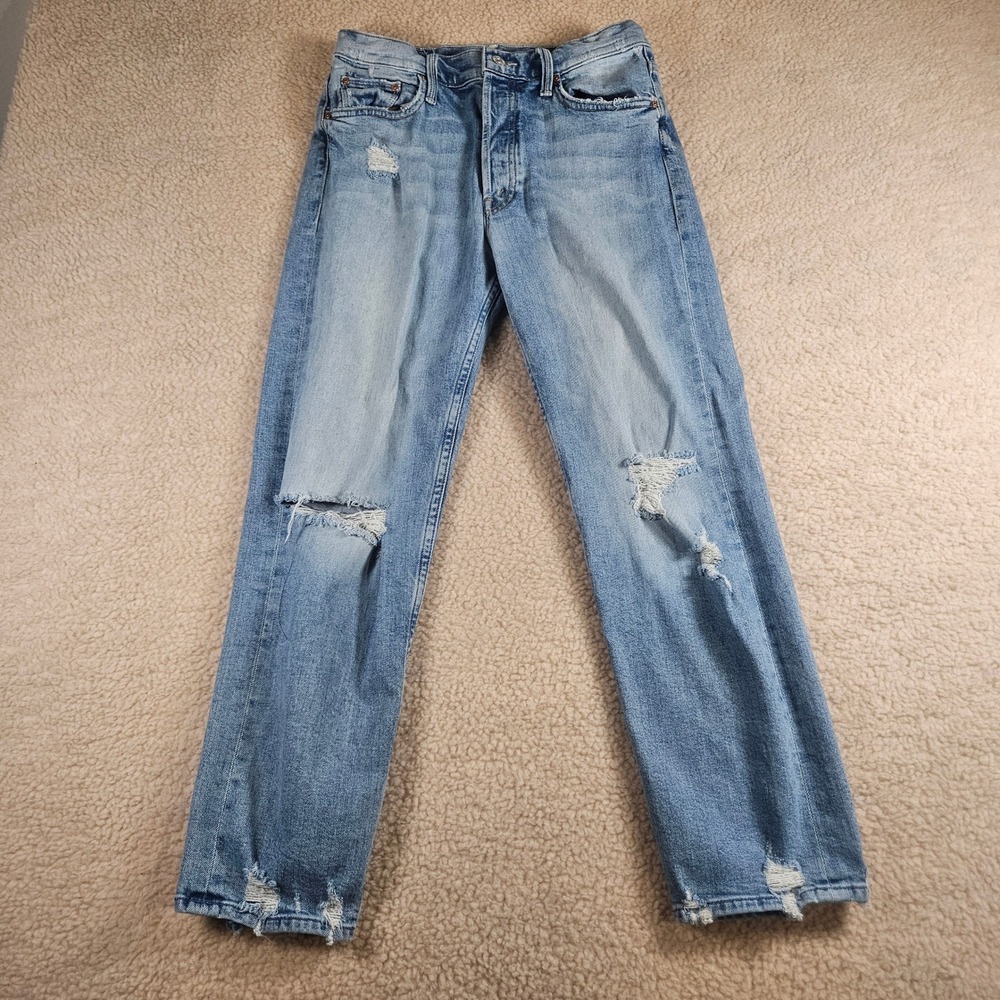 Mother Superior Tomcat Straight Leg Jeans Womens 28 Confession Distressed Grunge